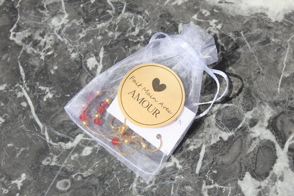 Boucles cœur suspendu